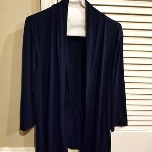 Susan graver Navy front cardigan